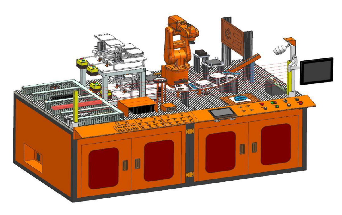 中人ZRJQR-YW工業(yè)機器人操作與運維實訓平臺(圖1)
